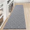 COSY HOMEER Tappeto da cucina antiscivolo, 50 x 200 cm, tappeto da cucina, lavabile, tappeto per corridoio, cucina, corridoio, soggiorno, grigio