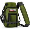Wild Wolf Outfitters - Portaborraccia per borracce da 907,2 g (32 oz), per trasportare/proteggere/isolare, portaborraccia militare con 2 tasche e tracolla imbottita regolabile, Green