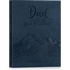 Lanpn Papà Raccontami la Storia della Tua Vita, Diario Voglio Sapere la tua Storia Papa 300+ Domande, Dad Story Book Journal Libro Ricordi di Padre Regalo Festa del Papà Natale Compleanno, Blu
