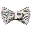 Big Screen Stacks,100 Full Print Prop Money 50 Dollar Bills, con cinturino di riserva. Perfetto per film, film, pubblicità, social media, giocare soldi, trucchi magici, giochi da casinò