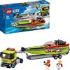 LEGO City Great Vehicles Trasportatore di Motoscafi con Rimorchio e Motoscafo Sportivo, Giocattolo Galleggiante da Bagno per Bambini dai 5 ai 7 Anni, 60254