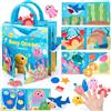 hahaland Busy Board Montessori 1 Anno, Ocean Libro Montessori Interattivo | 15 in 1 Feltro Quiet Book, Libri Bambini Educativo, Regalo Bimbo Bimba, Giochi Bambini 1 2 3 Anni