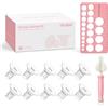 Nuliie 10 inserti flangiati da 13/15/17/19/21mm per flangia 24mm schermo della maggior parte delle pompe, senza BPA, compatibili con Jheppbay/Medela/Bellababy/Momcozy/Nuliie tiralatte