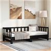 Gecheer Divano Letto Con Letto Estraibile Nero 90x200cm Massello Pino, 2 Posti, in Legno, Con Doghe, #2