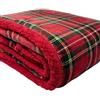 Il Filo INTIMOEGIDIO Coperta In Pile Con Interno In Pelliccia Rosso Tartan (210X250 CM)