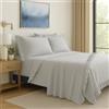Masters House Biancheria per la Casa, Set Lenzuola Matrimoniale in Cotone 100% con Volant, 290x250 cm (Grigio, Matrimoniale)