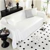 Highdi Telo Copridivano 1 2 3 4 Posti, Copri Divano o Copriletto in Pelle PU, Protezione Copridivano Anti graffio Gatto per Mobili e Divano, Copridivani (180x230cm,Bianco)