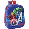 safta AVENGERS 3D - Zaino da asilo 3D, adattabile al carrello, facile da pulire, ideale per bambini di diverse età, comodo e versatile, qualità e resistenza, 22 x 10 x 27 cm, blu scuro/rosso, M