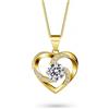 B.Catcher Collana a forma di cuore da donna, in argento Sterling 925 amore con ciondolo zirconia cubica 5A, regali di gioielli per Natale, San Valentino, compleanno, festa della mamma per donne