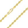 PLANETYS - Catenina Argento Sterling 925 Placcato Oro 18K Modello Grana di caffè Larghezza: 3.2 mm Lunghezza: 50 cm
