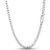 Dankadi Collana sottile 3 mm in 925 argento, catena Rolo fine 16 17 18 19 20 22 24 26 28 30 per ciondolo maglie scatola quadrata dorata design italiano gioielli per uomo donna, 17, Argento