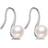 Miaofu Orecchini Perle Donna Perle Orecchini Oro Bianco Diamante Perle Orecchini Miaofu Orecchini Con Perle,Orecchini Cerchio Perle Anallergici Orecchini Perle Pendenti,Argento Perle Goccia Orecchini Donna