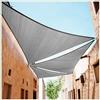ColourTree 12' x 12' x 12' Grey Triangle CTAPT12 Sun Shade Sail Canopy Mesh Fabric UV Block UPF50 - Commercial Heavy Duty - 190 GSM - 3 Years Warranty (We Make Custom Size)