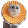 AQPET - Collare Elisabettiano Morbido per Gatti, Plastica Leggera e Flessibile, Regolabile, Design a Doppio Strato, Ideale per Recupero Post-Operatorio e Protezione Ferite - Arancione, Taglia Medium