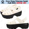 Crocs Stomp Fisherman Sandalo Gesso Bianco 209938-0WV Taglia Unisex