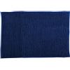 MSV - Tappetino da bagno in microfibra di ciniglia - Pelo lungo, antiscivolo - Comodo anello per appenderlo - Comfort e igiene ottimizzati - Blu scuro - Singolo - 60x60 cm