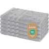 Lavea® 5 Asciugamani Ospite 30x50 cm in Spugna di Cotone 100% Morbidi e Assorbenti, per Casa Hotel Spa - Ideali anche come Asciugamano Viso e Bidet - Argento