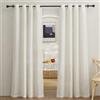 PONY DANCE Tende per Salotto Eleganti Semitrasparenti Lino 200g/m² 2 Pezzi L 140 x A 210 CM Tende Soggiorno con Anelli Linen Curtains Camera da Letto Moderna, Crema