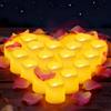Probuk 24 Pezzi Candele LED Galleggianti Senza Fiamma, Luce Bianca Calda, Candele a Batteria Impermeabili per San Valentino, Matrimonio, Natale, Halloween, Decorazioni per Interni, Piscina e Centr