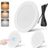 URing Faretti LED Incasso 12V Dimmerabile 3W Faretti LED da Incasso per Cartongesso 3000K Caldo 4000K Neutro 6000K Freddo, Faretti Led Soffitto con cavo da 2m, Diametro Foro 55-58mm, Set di 3