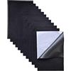 Jtnohx Feltro Adesivo Nero, Tessuto di Feltro Fogli Adesivo per L'artigianato 20x30 cm, 12 Pezzi 1,4 mm Pannolenci Colorati Morbido per Progetti fai da te