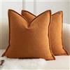 Mandioo 2 Pezzi Copricuscini Colore d'accento Minimalista decorativi Tessitura Fodere per Cuscino Moderne per Casa Soggiorno Camera da Letto per Divano 40 x 40 Tobacco