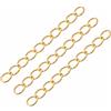 Perlin 100 fili di metallo per collana, cavigliera, bracciale, catena a maglia barbazzale, 5,5 x 3,5 mm (oro nuovo)
