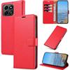 KKEIKO Cover per Honor 200 Smart, Antiurto Custodia in PU Pelle con Blocco RFID, Magnetico Protettiva Cover per Honor 200 Smart, Rosso