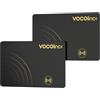 VOCOlinc Air Tag Smart Card Bluetooth, Wallet Tracker 2 Pack Thin 1.6mm Compatibile con Apple Dov'è (solo iOS, NON per Android), Localizzatore Portafogli Trova Oggetto per Bagaglio/Valigia/Passaporti