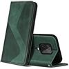 ZONNAVI Cover per Xiaomi Redmi Note 9 PRO/Redmi Note 9S, Flip Custodia Pelle PU con [Slot Cart] [Magnetica], Cover a Libro Portafoglio per Xiaomi Redmi Note 9 PRO/Redmi Note 9S (Verde)