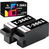 Hookink Scatola Manutenzione Compatibile con Epson T3661 Maintenance C13T366100 for XP-8500 XP-8505 XP-8600 XP‑8605 XP-8700 XP-15000 XP-6000 XP-6001 XP-6005 XP-6100 XP-6105 XP-970 Stampanti 2-Pezzi