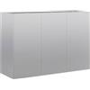 vidaXL Fioriera 120x40x80 cm in Acciaio Zincato, Vaso per Piante, Supporto per Piante, Letto rialzato, Supporto per fioriera, Vassoio per Piante