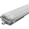 Ledvion - 2X Armature LED 150CM, 28 Watt, 4000K, 5180L, IP65, Incl. Tubo LED, 185L/Pw, Acciaio Inox, + 75.000 ore, Antipolvere e Antideflagrante