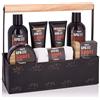 BRUBAKER Cosmetics Spa Sport Musk - 8 Pz. Set di Cura - Uomini - con Gel Doccia, Bagno Schiuma, Crema Viso, Peeling, Lozione Viso e Corpo, Sapone + Toolbox