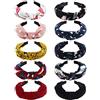 DRESHOW 10 Pezzi Boho Fasce per Capelli Donna, Larghe Capelli Elastica Annodato Fascia Cerchietti per Capelli Elastico Avvolto la Testa Contorta Accessori per Donna e Ragazza