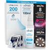 Udivita 8 Batterie per Apparecchi Acustici Misura 312 Marrone + 200 Salviette Detergenti Udiclean in Singole Bustine + Spray Detergente con Spazzola Integrata Udinett 100ml - Kit Essential Clean