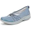 BZees Women's Niche Slip-On Comfort Ballet Flat,Washed Denim Fabric,10