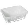DRW Portapane Rettangolare in Metallo e Tessuto Bianco 25 x 17 x 11 cm, Multicolore, Medidas: 25x17x11cm