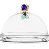 Ichendorf Milano Cupola con Piatto Chiocciola e Foglia | Collezione Animal Farm | D 20 cm | Vetro Borosilicato | Fatto a Mano