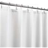 Barossa Design Honeycomb Waffle Weave Shower Curtain Cotton Blend Extra Long 84 inch Height, Hotel Luxury, Heavy Weight, Spa, Washable, White, 72x84 Fabric Shower Curtain for Bathroom