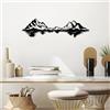 Wallity Hanah Home Elegante accessorio decorativo da parete in metallo, nero, 68 x 19 cm, 100% metallo, spessore 1,5 mm, design leggero e moderno per la decorazione della casa