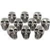 bezelry Bez 10 pezzi Skull grigio argento metallo Shank Buttons. 25 mm x 16 mm. (grigio argento).
