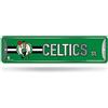 Rico Industries Cartello stradale in metallo NBA Boston Celtics Home Decor (10,2 x 38,1 cm) - ideale per casa, ufficio, camera da letto e grotta degli uomini, realizzato in argento