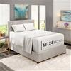 Nestl Full Size Sheet Set, 4 Piece Extra Deep Pocket (18-24 inches), Microfiber, Hotel Luxury, Soft, Breathable, Wrinkle-Free, Easy to Care, White