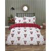 Rapport Home Fergus - Set copripiumino reversibile, motivo: mucche delle Highland, set di biancheria da letto king size, motivo scozzese rosso