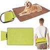 Adiwo Tappeto per Cane,100 x 70 cm Coperta Impermeabile per Cani con Borsa Portaoggetti, Tappetino Coperta per Animali Domestici da Esterno Pieghevole, per Cani Cucciolo Gatto Interno Esterne(Verde)