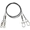 Savage Gear, 2 fili guida "Black7 Trace", 50 cm, 0,60 mm, da 25 kg, in acciaio, per pesca al luccio, spinning e pesci predatori