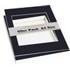 TUKA-i-AKUT 60x Passe-partout da A4 (per Foto da 60x30 cm), Senza Acidi e Resistente All'invecchiamento, Passepartout per Inquadrare Foto, Poster, Stampe d'Arte, ECC. Nero, TKD9100-A4-60x