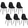 HOME DECO FACTORY, HD0354, Set di 6 sedie Gustav nere, Les P'Tits Prix, mobili, sedile, poltrona da tavolo, 50,7 x 84,8 x 45,5 cm, altezza seduta 45 cm, nero