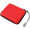 Plyisty Custodia da Trasporto per Console 2DS e Accessori, Custodia Protettiva da Viaggio Rigida, con 8 Slot per Giochi e Tasca Interna, Cinturino da Polso (rosso)